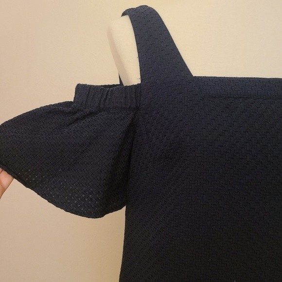 J. Crew Factory cold shoulder dress with textured basketweave material - Picture 2 of 11